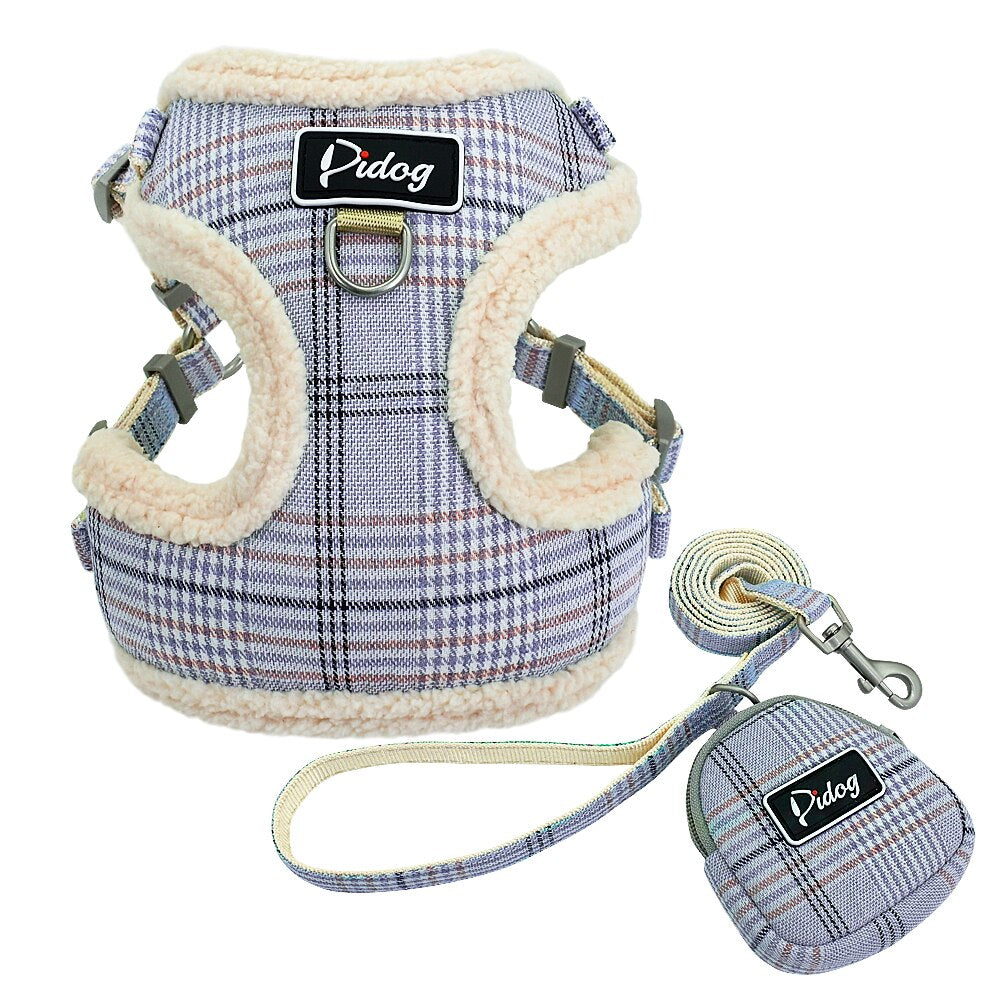 Soft Adjustable Pet Harnesses Vest and Leash Set For Small Medium Dogs