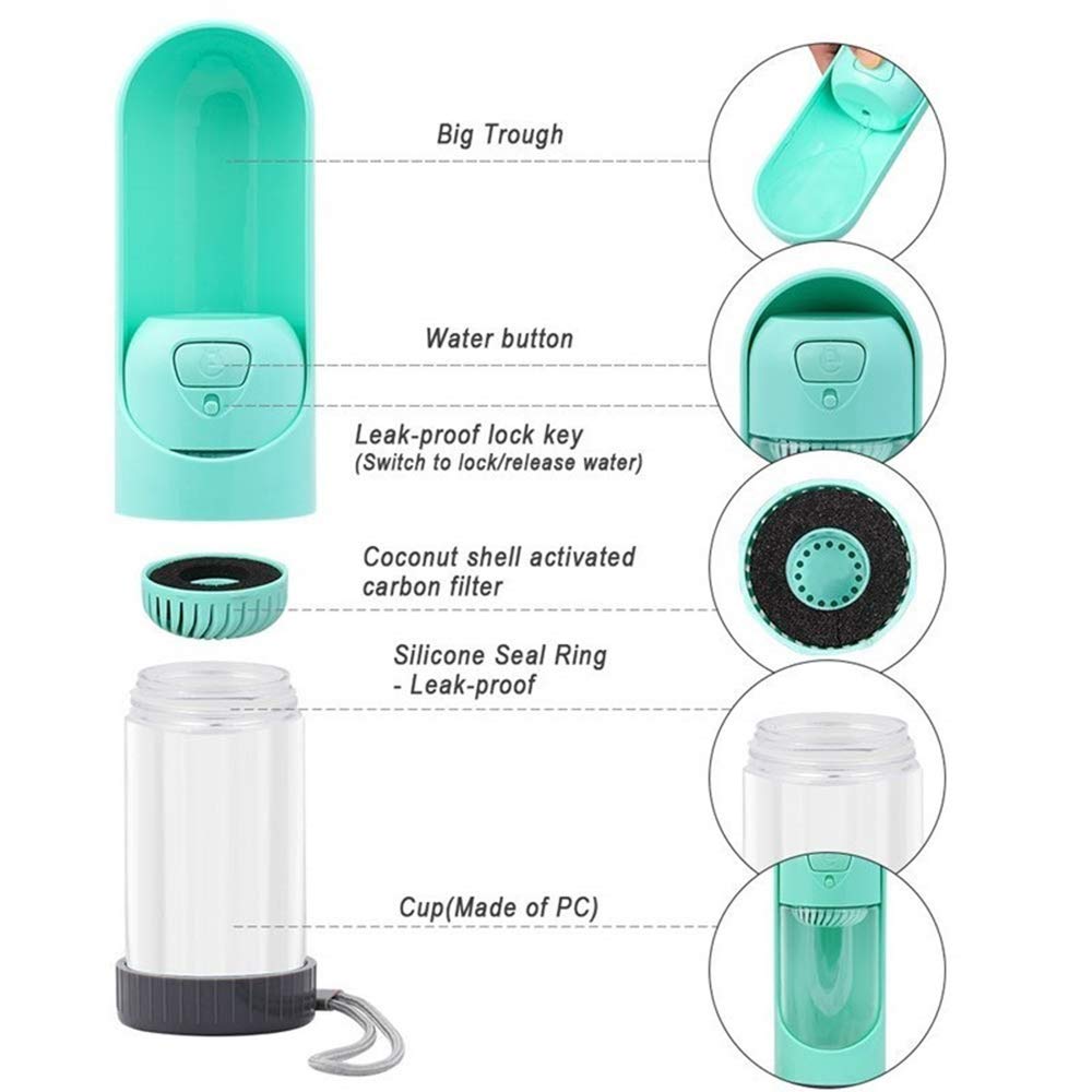 Portable Filtered Pet Water Bottle