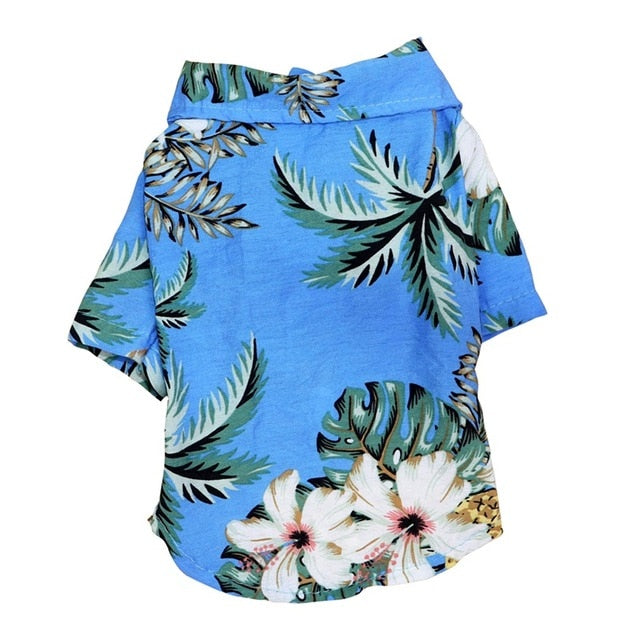 Summer Pet Printed Clothes For Dogs Floral Beach Shirt
