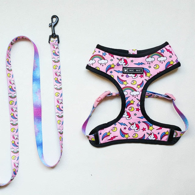 Tropical French Bulldog Leash and Harness