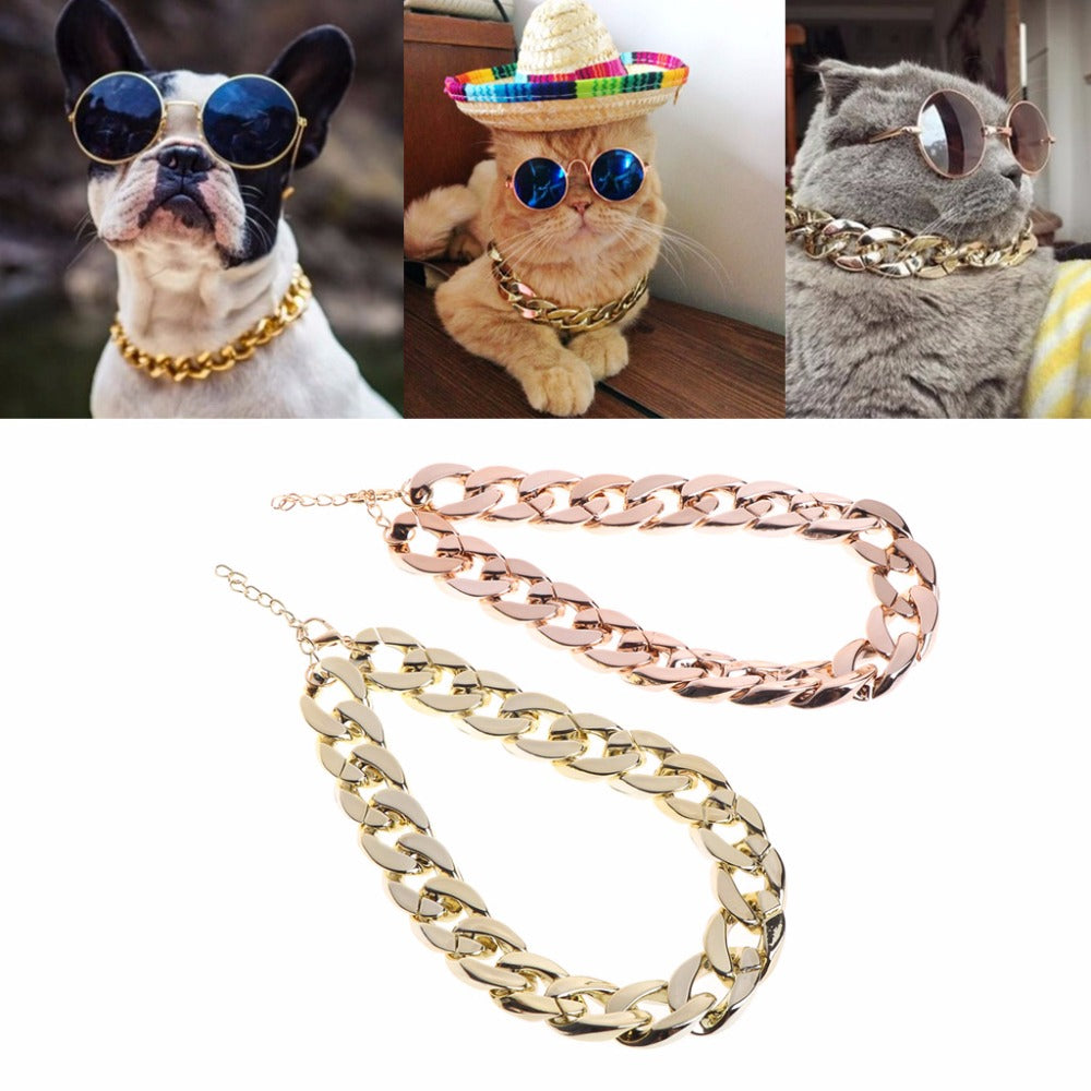 Flaboyantly Fashionable Pet Chain Necklace