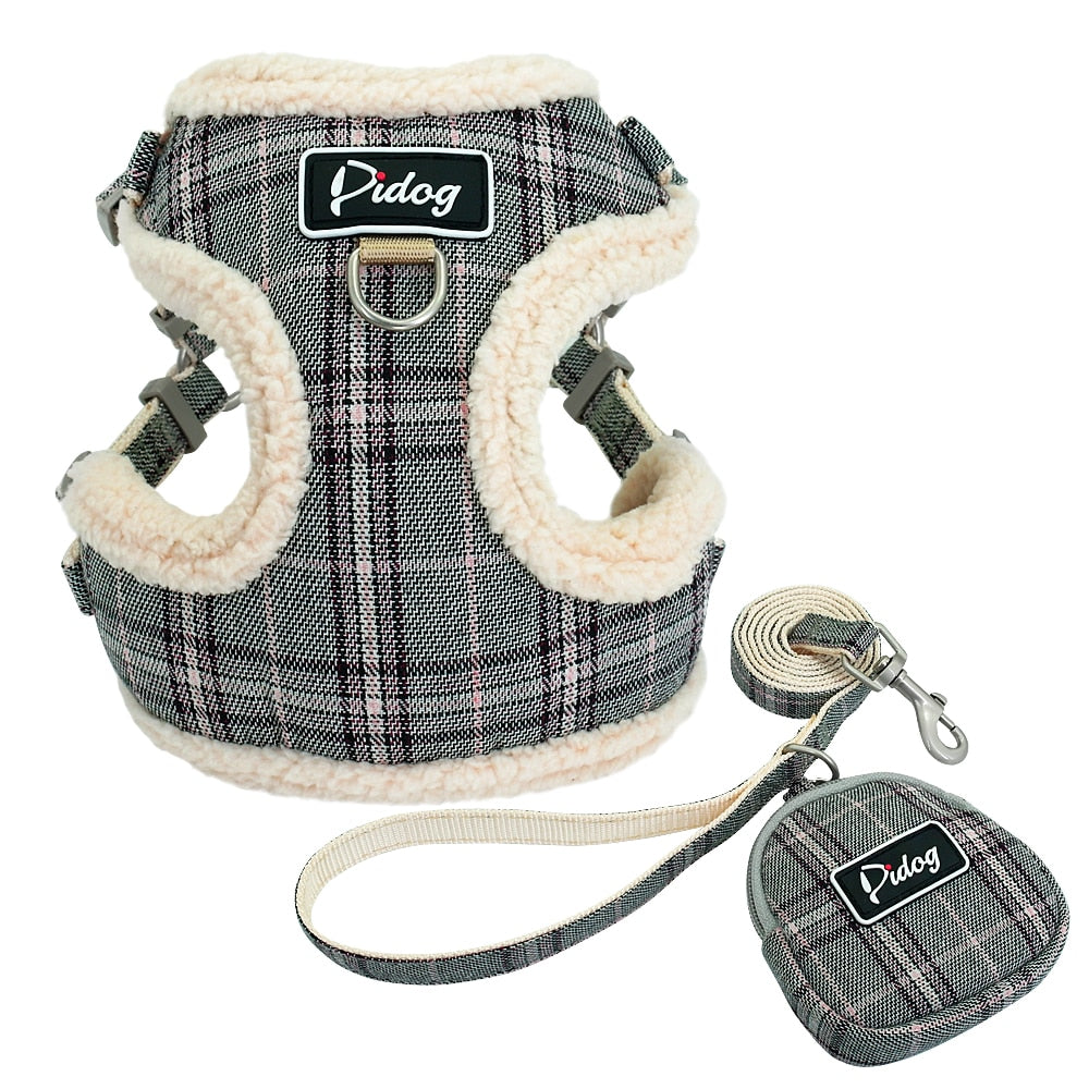 Soft Adjustable Pet Harnesses Vest and Leash Set For Small Medium Dogs