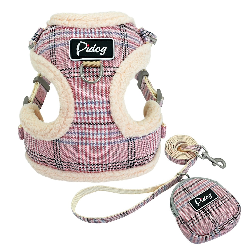 Soft Adjustable Pet Harnesses Vest and Leash Set For Small Medium Dogs