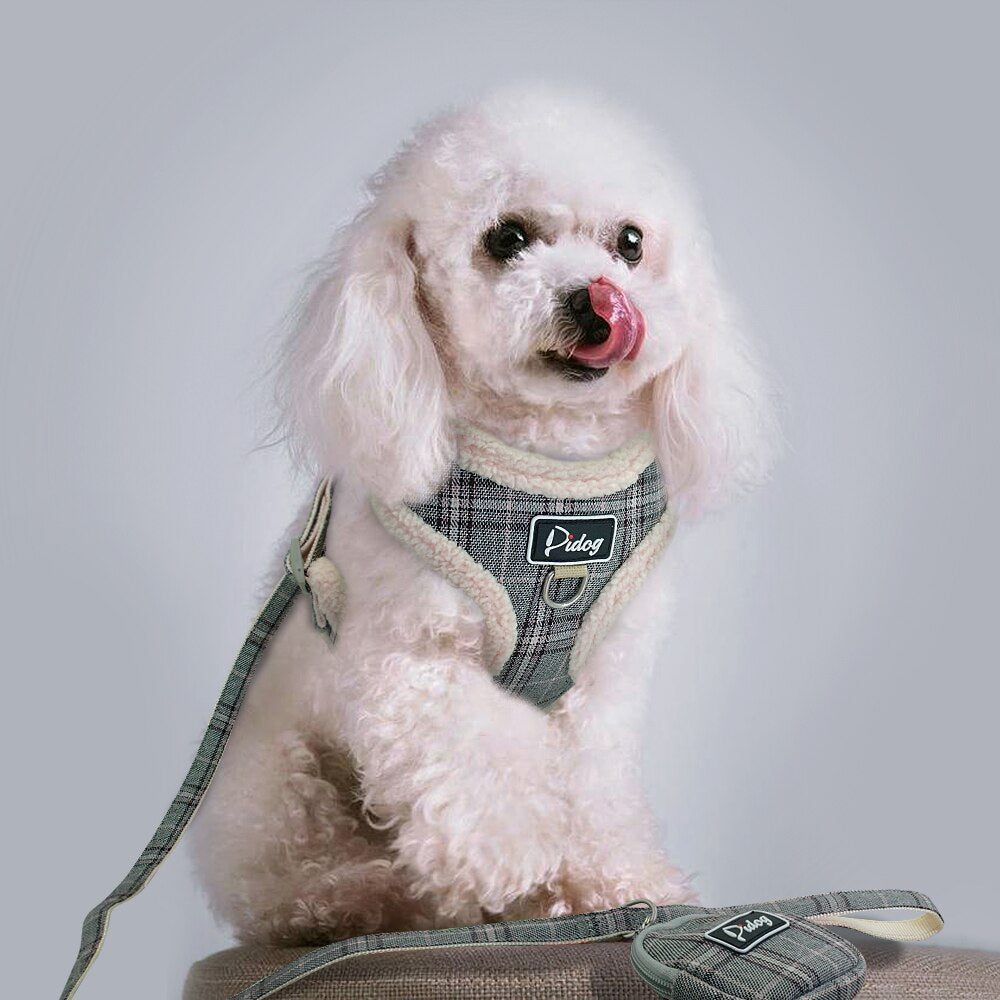 Soft Adjustable Pet Harnesses Vest and Leash Set For Small Medium Dogs